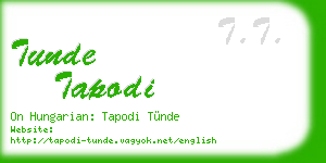 tunde tapodi business card